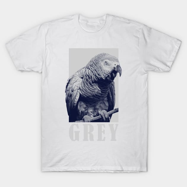 African Grey Parrot Lover T-Shirt by BirdNerd